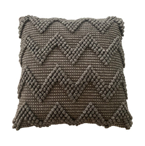 Hadley Throw Pillow, Grey (20"x20"x4")