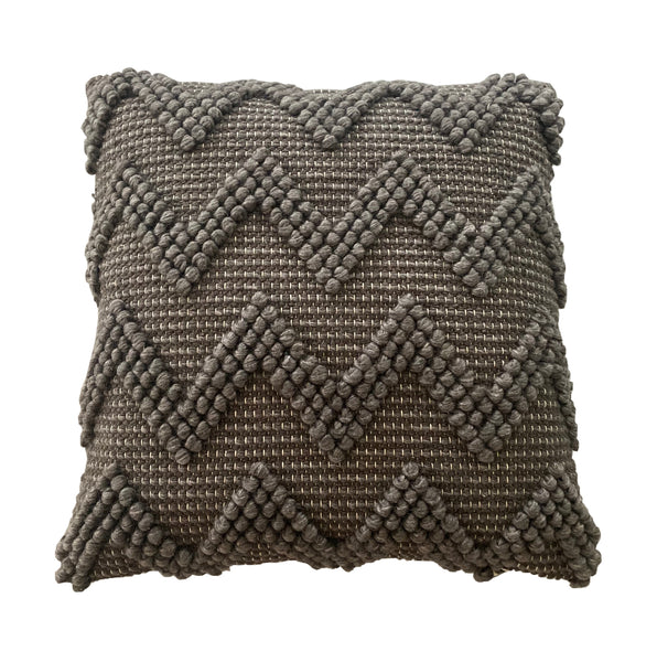 Hadley Throw Pillow, Grey (20"x20"x4")