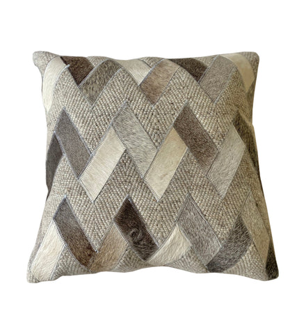 Owen Throw Pillow, Grey (18"x18"x4")