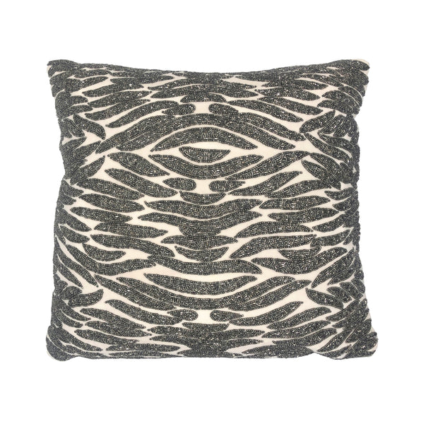 Abott Throw Pillow, Ivory (18"x18"x3")
