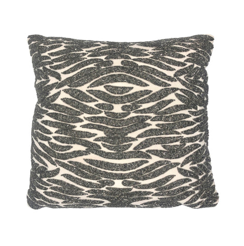 Abott Throw Pillow, Ivory (18"x18"x3")