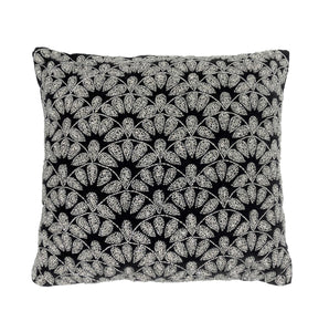 Lana Throw Pillow, Black (18"x18"x4")