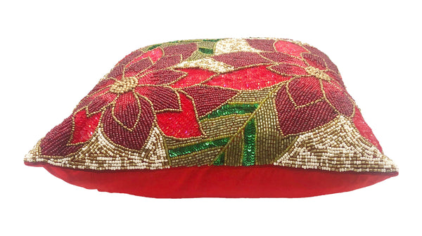 Pax Throw Pillow, Red (16"x16"x4")