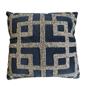 Picasso Throw Pillow, Blue(18"x18"x4")