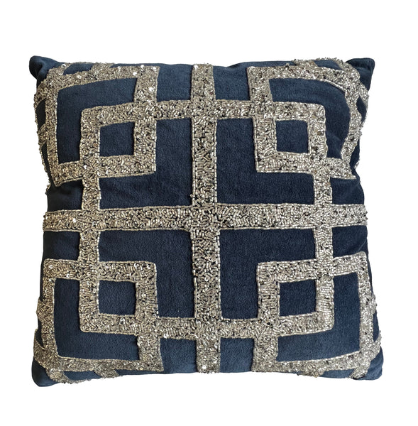 Picasso Throw Pillow, Blue(18"x18"x4")
