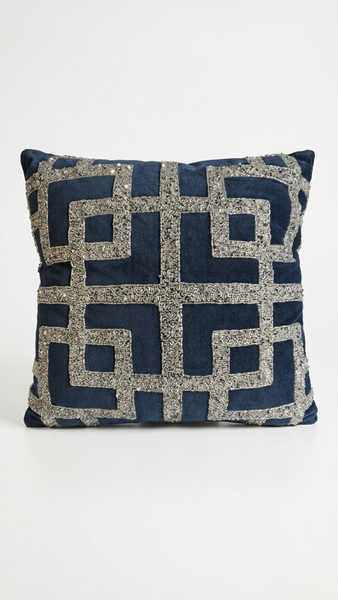 Picasso Throw Pillow, Blue(18"x18"x4")