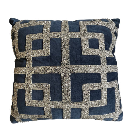 Picasso Throw Pillow, Blue(18"x18"x4")