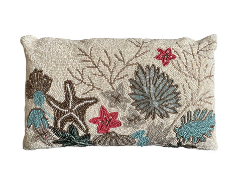 Coast Throw Pillow, Ivory (20"x12"x4")