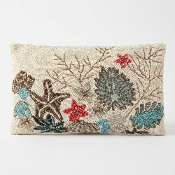 Coast Throw Pillow, Ivory (20"x12"x4")