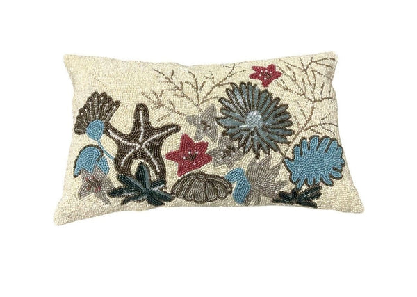 Coast Throw Pillow, Ivory (20"x12"x4")