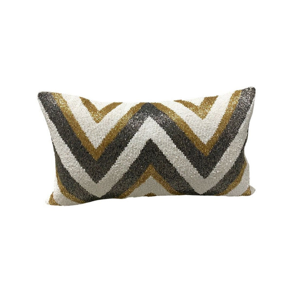 Cosmos Throw Pillow, Ivory (20"x12"x4")