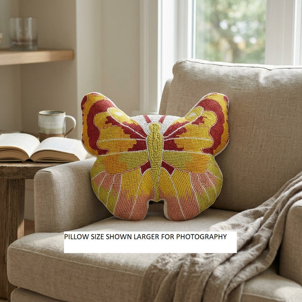 Mirha Butterfly Throw Pillow, Multi (16"x16"x3")