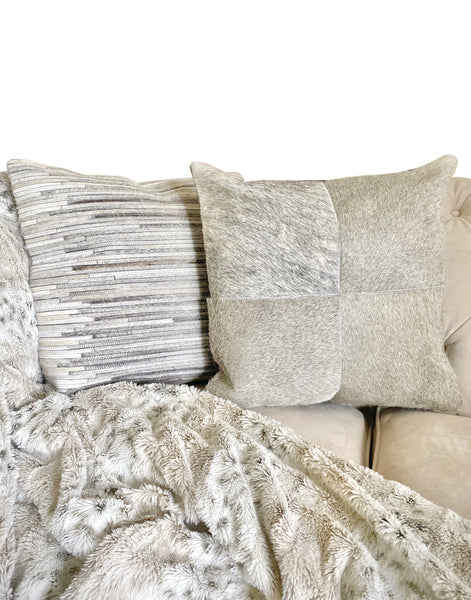 Maxwell Throw Pillow, Ivory (18"x18"x4")