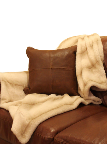 Sophie Throw Pillow, Brown (18"x18"x4")