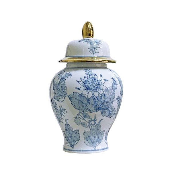 Nola White & Blue Ginger Jar