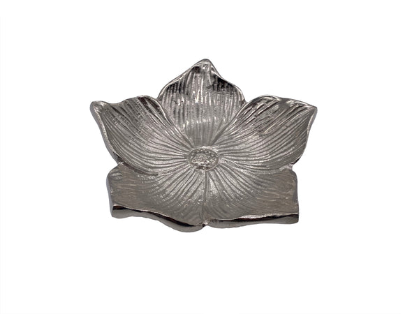 Ace Flower Bowl, Silver (6"x6"x1")