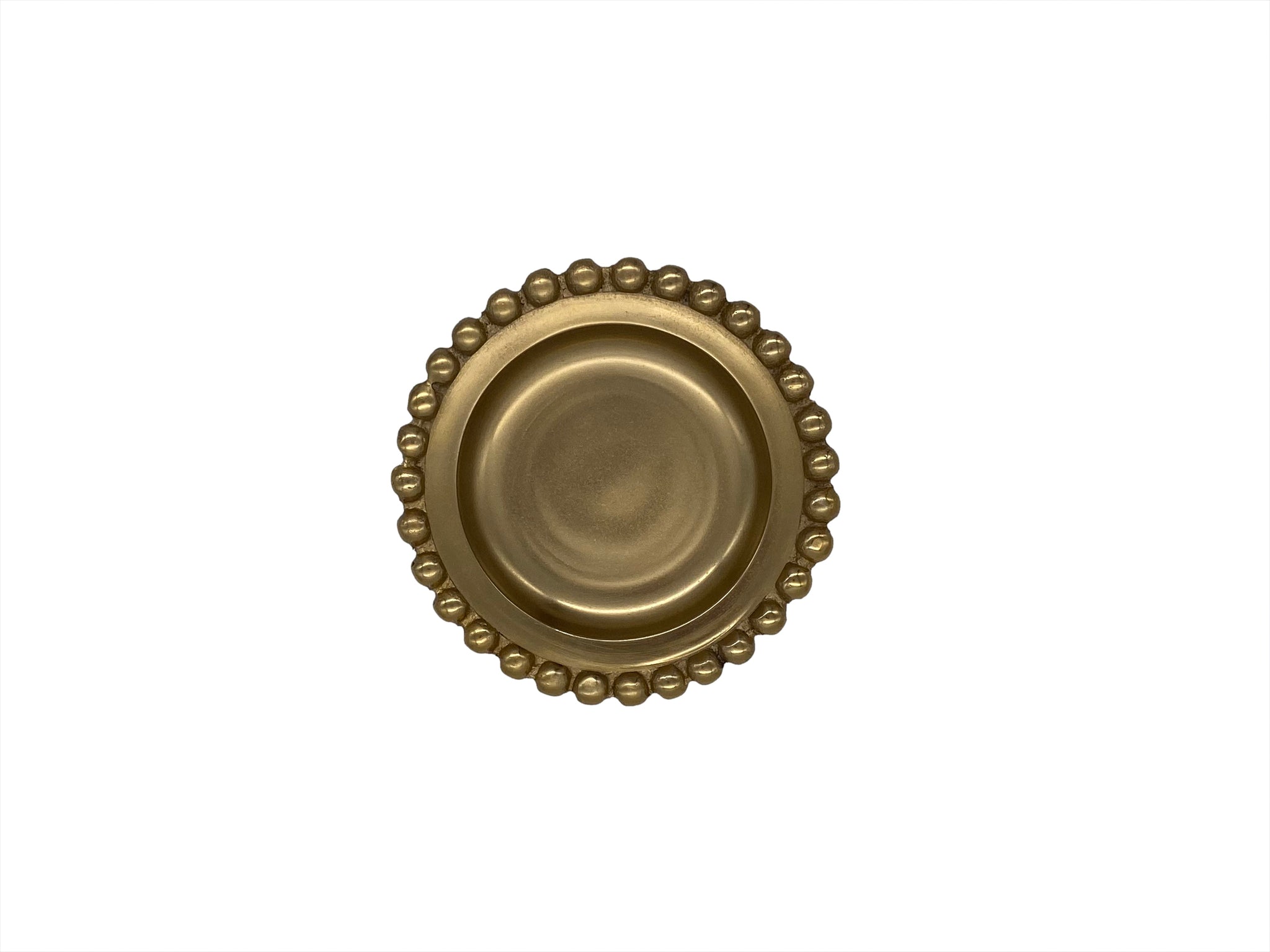 Albin Gilded Beaded Plate, Gold (6"x6"x0.5")