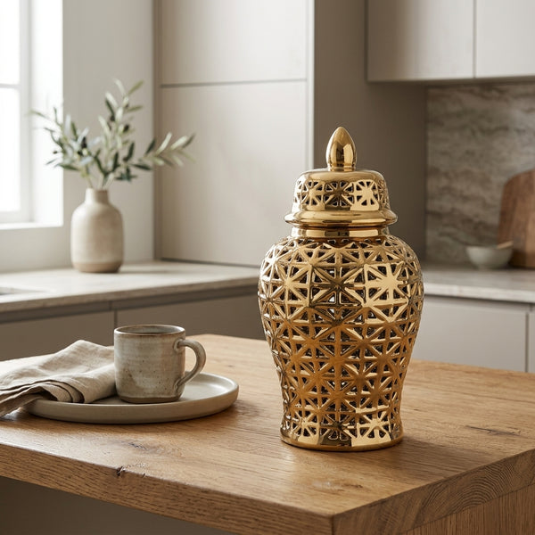 Aria Gold Ginger Jar (Multiple sizes)