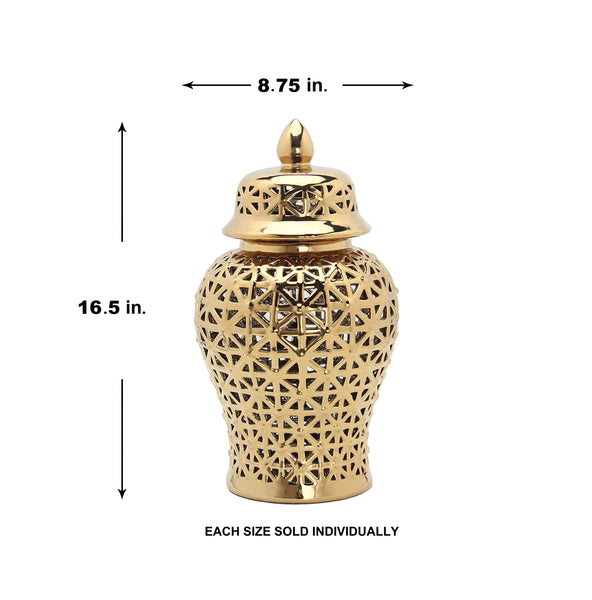 Aria Gold Ginger Jar (Multiple sizes)