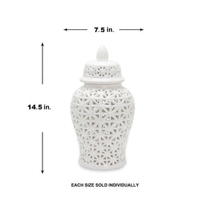 Aria White Ginger Jar (Multiple sizes)