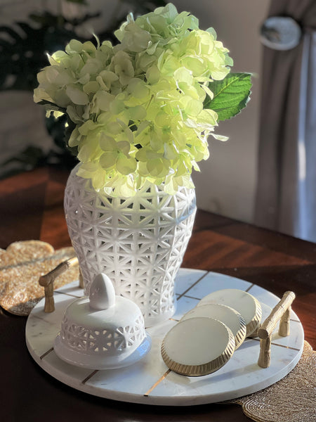 Aria White Ginger Jar (Multiple sizes)