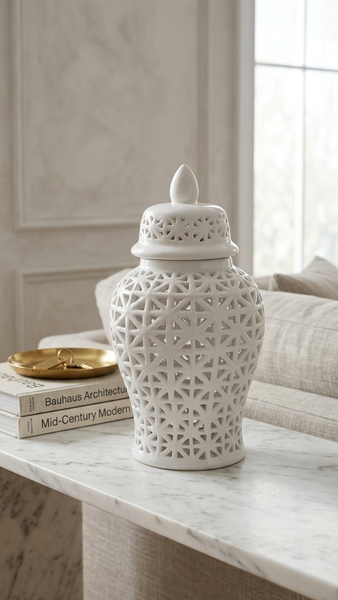 Aria White Ginger Jar (Multiple sizes)