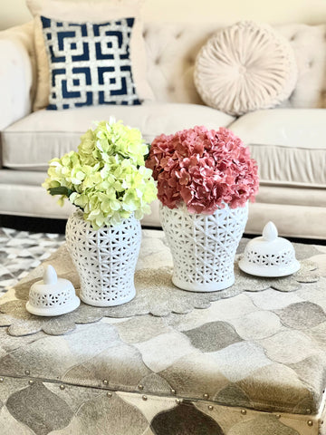 Aria White Ginger Jar (Multiple sizes)