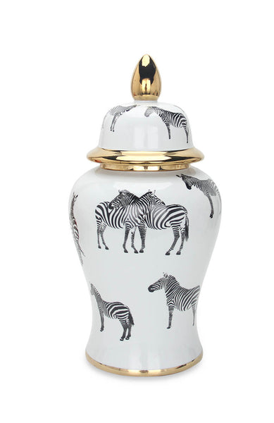 Zeb White Ceramic Ginger Jar (Multiple Sizes)