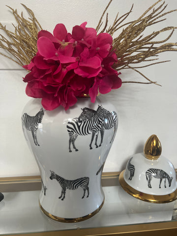 Zeb White Ceramic Ginger Jar (Multiple Sizes)