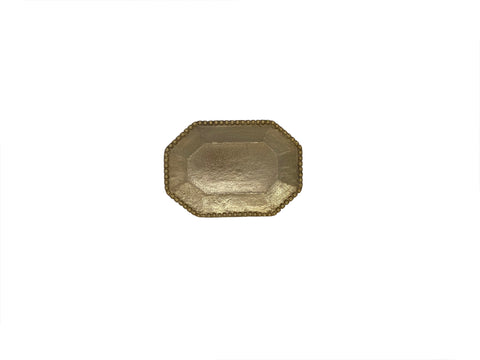 Ruth Gold Beaded Tray, Gold (6"x8"x0.5")