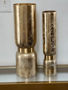 Deena Distressed Gold Cylinder Vase (multiple sizes)