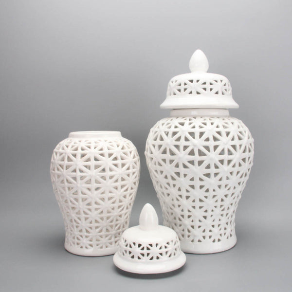 Aria White Ginger Jar (Multiple sizes)