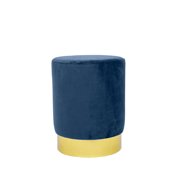 Liam Velvet Ottoman, (14"x14"x16")