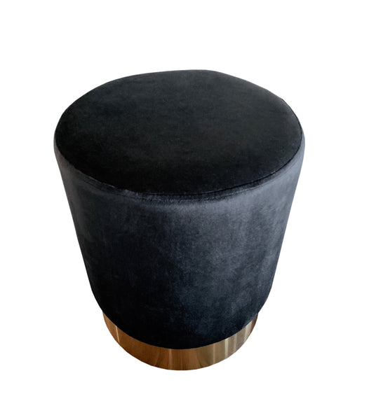 Liam Velvet Ottoman, (14"x14"x16")