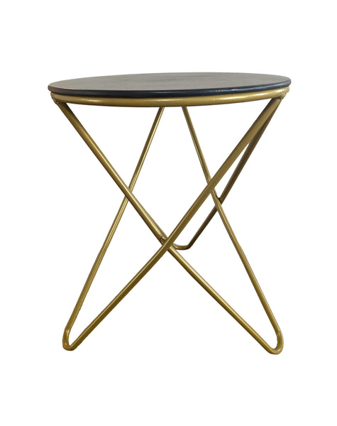 Luna Black Modern Coffee Table, Lux, (15x15x18)"
