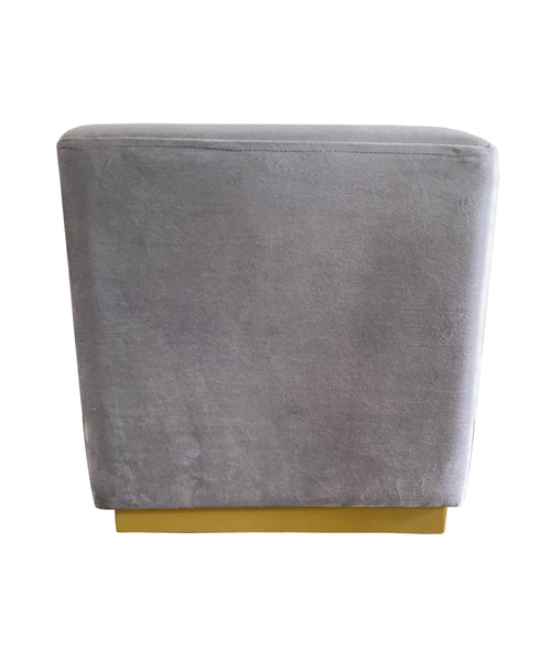 Modern Vicky Square Velvet Ottoman, (15.5"x15.5"x16.5")
