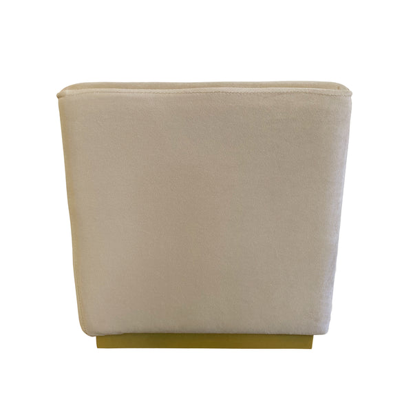 Modern Vicky Square Velvet Ottoman, (15.5"x15.5"x16.5")