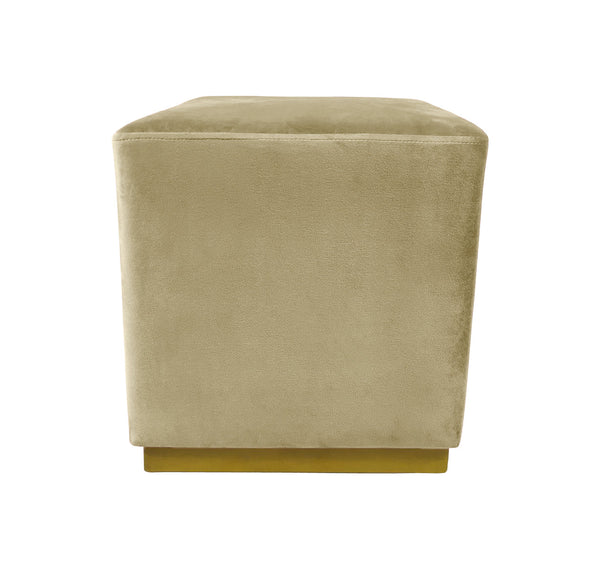 Modern Vicky Square Velvet Ottoman, (15.5"x15.5"x16.5")