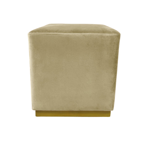 Modern Vicky Square Velvet Ottoman, (15.5"x15.5"x16.5")