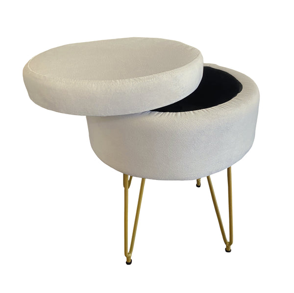 Xan Storage Stool, (13"x13"x17.5")