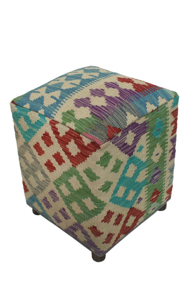 Sangat Ottoman Archere, Beige (16"x16"x20")