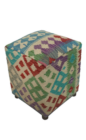 Sangat Ottoman Archere, Beige (16"x16"x20")