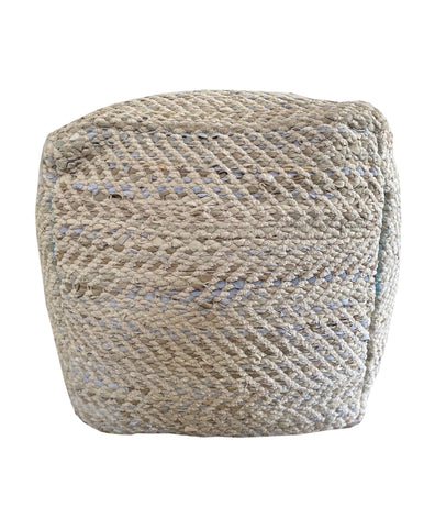 Callum Pouf, Beige (18"x18"x18")