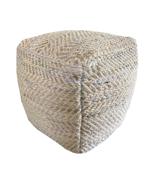 Callum Pouf, Beige (18"x18"x18")