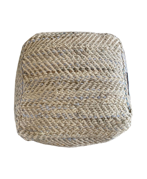 Callum Pouf, Beige (18"x18"x18")