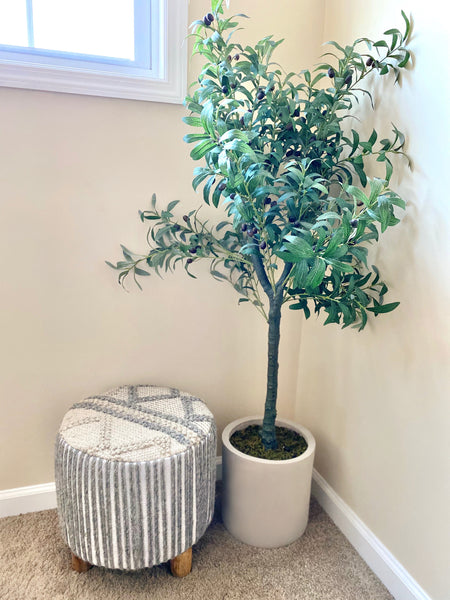 Millie  Stool, Grey (16"x16"x16")