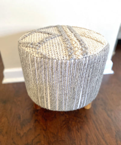Millie  Stool, Grey (16"x16"x16")