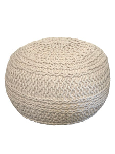 Jade Pouf, Beige (20"x20"x14")