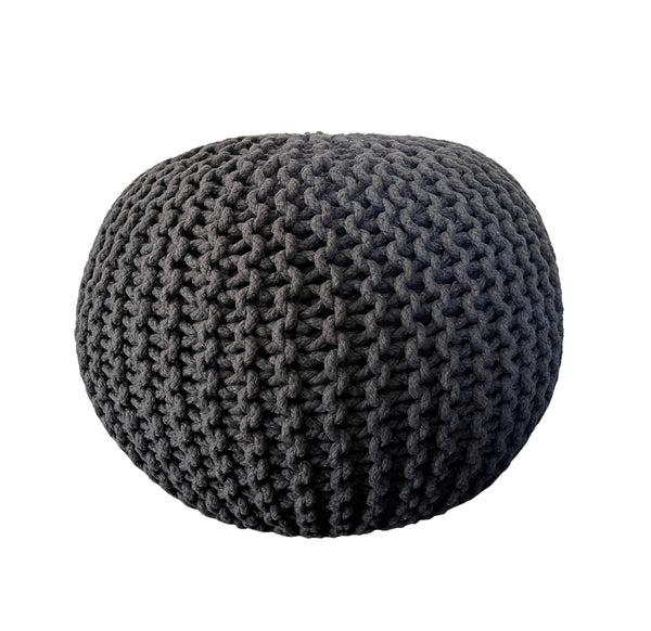 Weston Pouf, Grey (20"x20"x14")