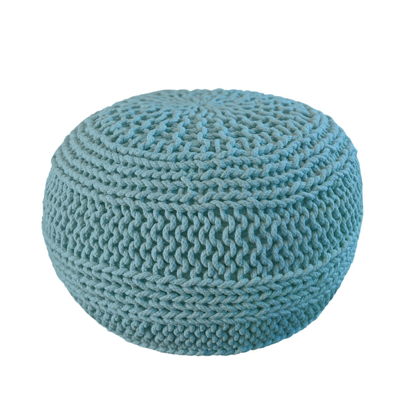 Jade Pouf, Seafoam (20"x20"x14")